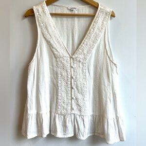 Eyeshadow Cream Textured Crocheted 100% Cotton Elegant Coastal Cowgirl Top